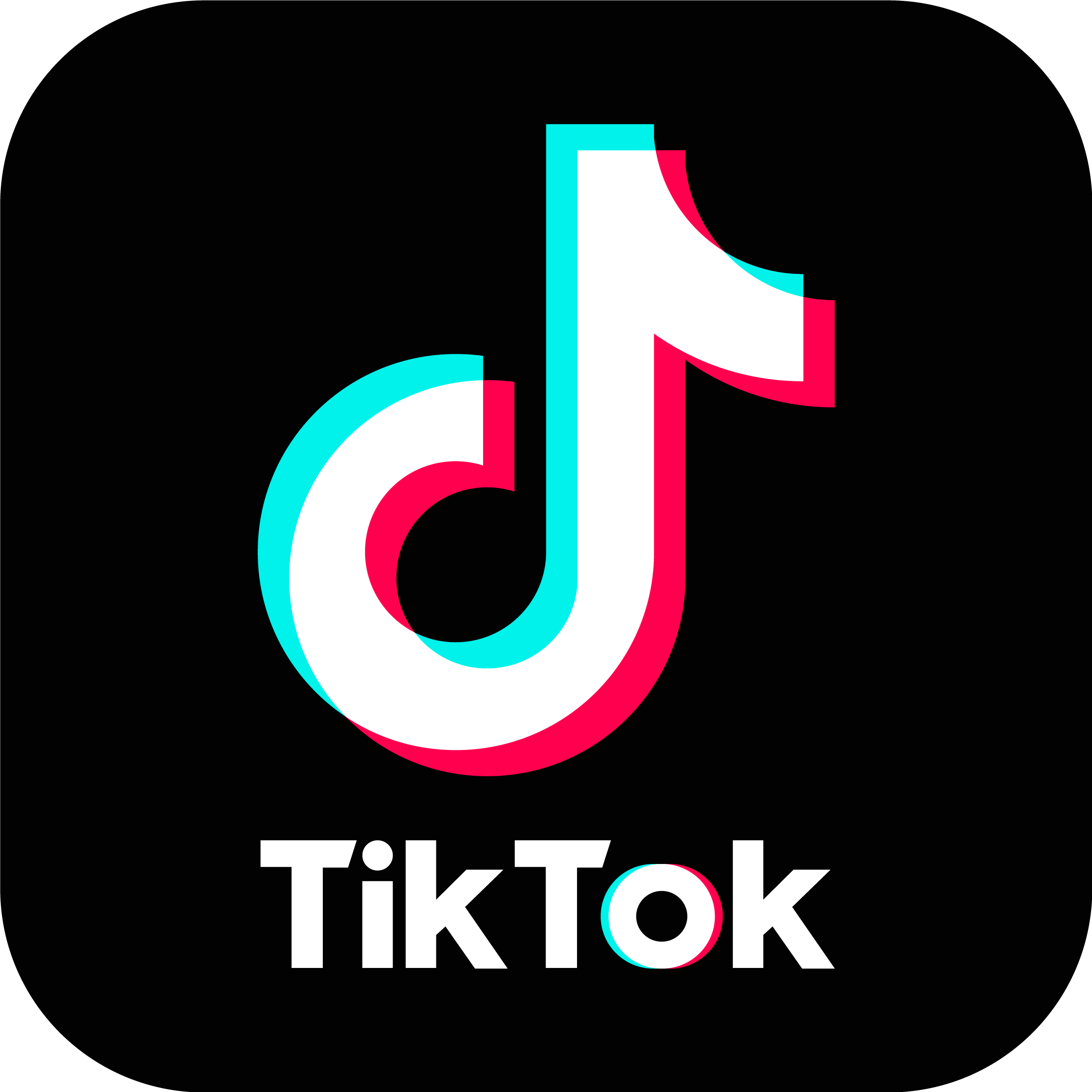 TikTok Square Logo PNG Transparent Background